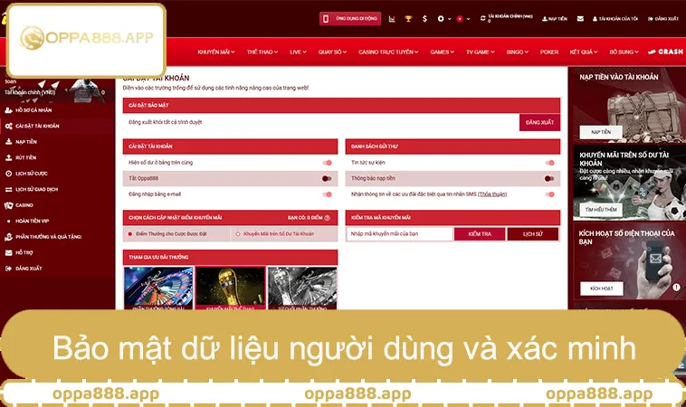 Bảo mật dữ liệu người dùng và xác minh danh tính