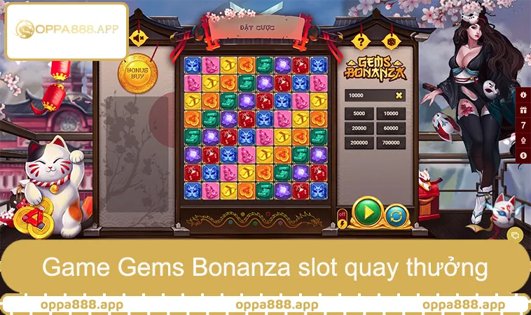 Nổ hũ OPPA888 game Gems Bonanza slot quay thưởng
